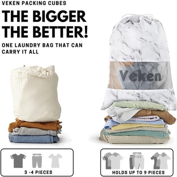 6 Pc Set Packing Cubes Luggage Packing Organizers for Travel Accessories - Picture 5 of 6